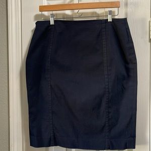 Faconnable Navy Blue Pencil Skirt